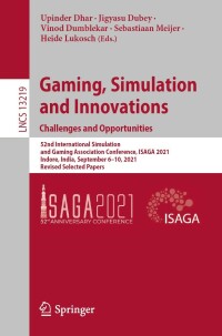 Cover image: Gaming, Simulation and Innovations: Challenges and Opportunities 9783031099588