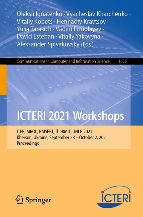 Cover image for book ICTERI 2021 Workshops