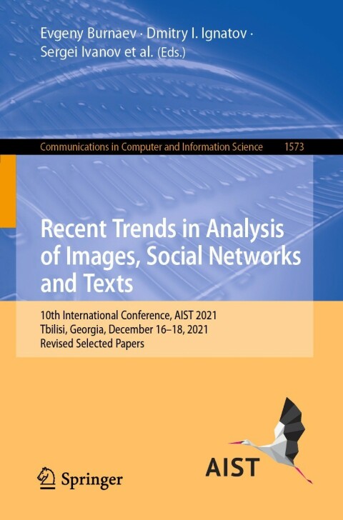 Cover image for book Recent Trends in Analysis of Images, Social Networks and Texts