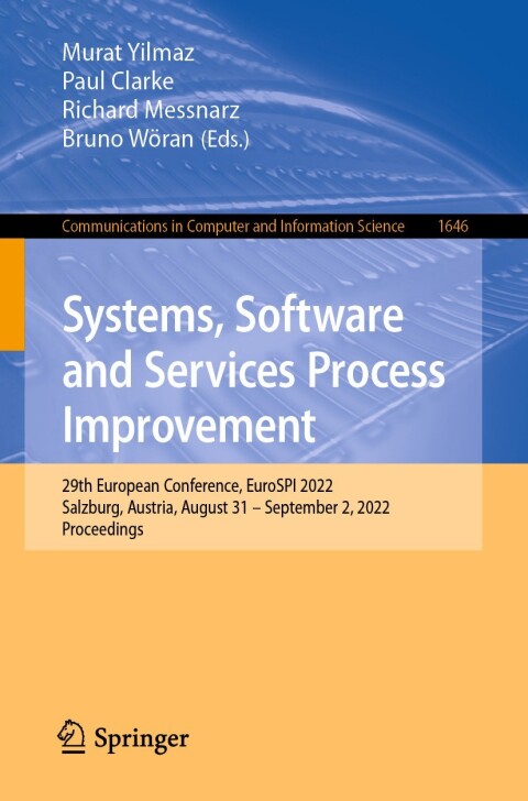Cover image for book Systems, Software and Services Process Improvement