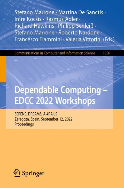 Cover image for book Dependable Computing – EDCC 2022 Workshops
