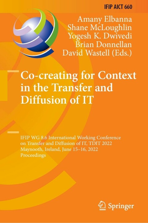 Cover image for book Co-creating for Context in the Transfer and Diffusion of IT