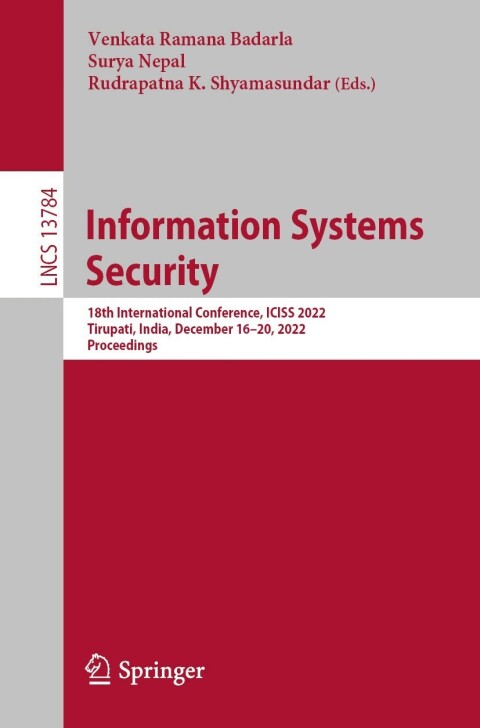 Cover image for book Information Systems Security