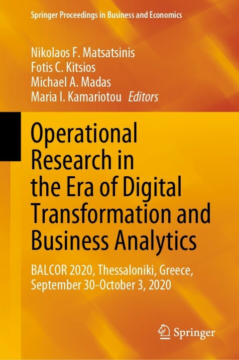 Cover image for book Operational Research in the Era of Digital Transformation and Business Analytics