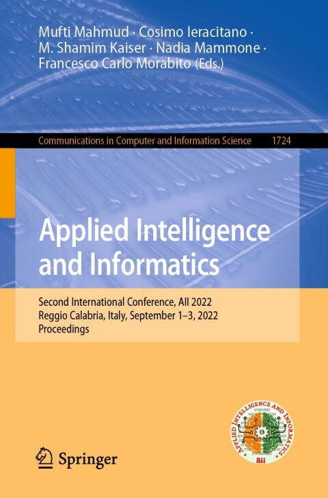 Cover image for book Applied Intelligence and Informatics