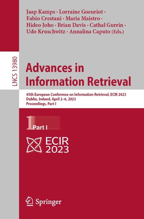 Cover image for book Advances in Information Retrieval