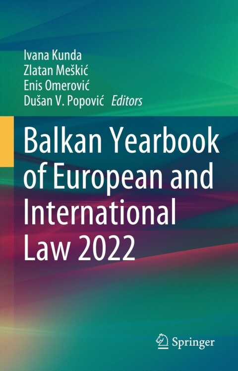 Cover image for book Balkan Yearbook of European and International Law 2022