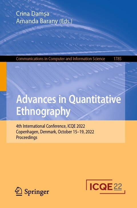 Cover image for book Advances in Quantitative Ethnography