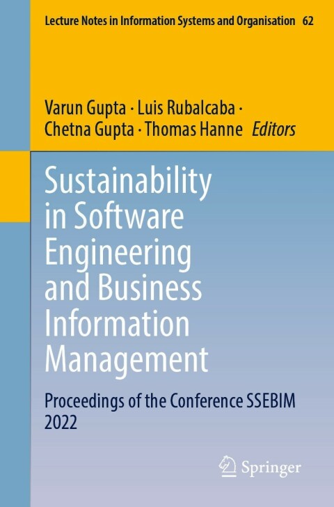 Cover image for book Sustainability in Software Engineering and Business Information Management