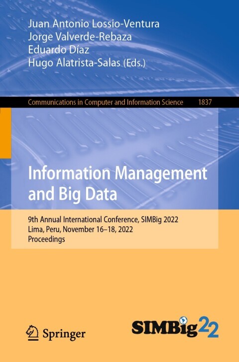 Cover image for book Information Management and Big Data