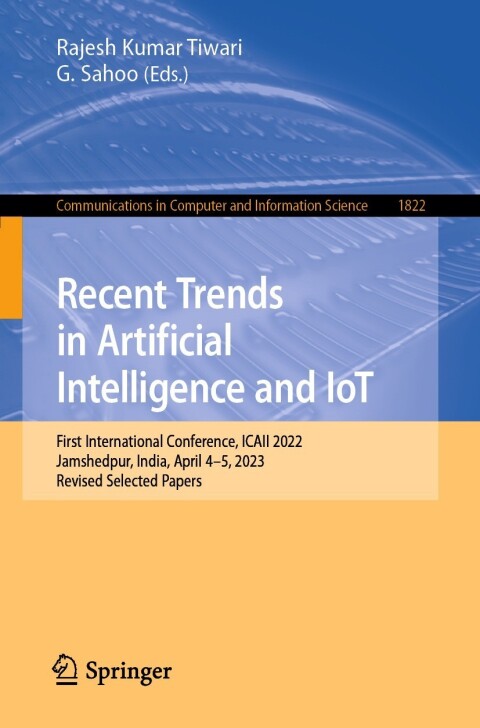 Cover image for book Recent Trends in Artificial Intelligence and IoT