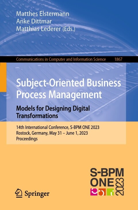 Cover image for book Subject-Oriented Business Process Management. Models for Designing Digital Transformations