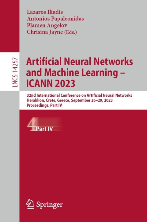 Cover image for book Artificial Neural Networks and Machine Learning – ICANN 2023
