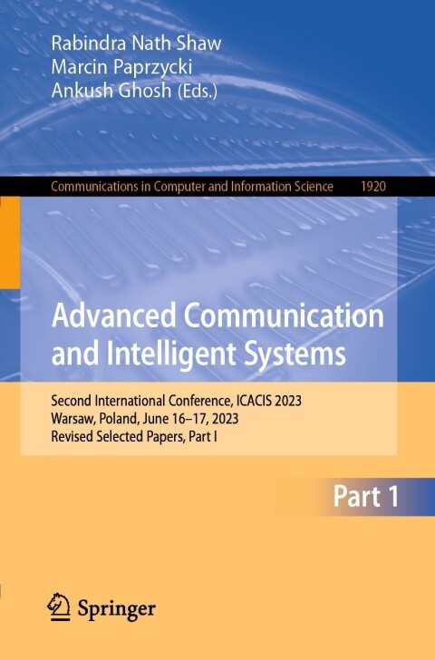 Cover image for book Advanced Communication and Intelligent Systems