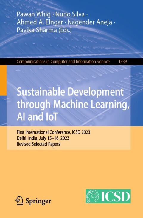 Cover image for book Sustainable Development through Machine Learning, AI and IoT