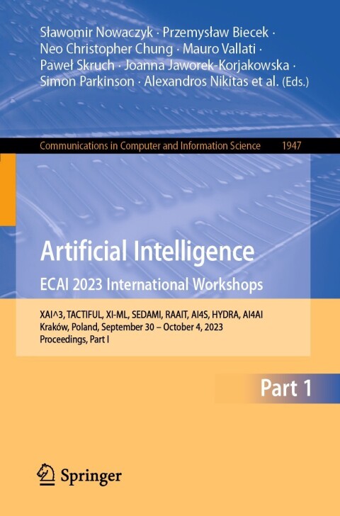 Cover image for book Artificial Intelligence. ECAI 2023 International Workshops