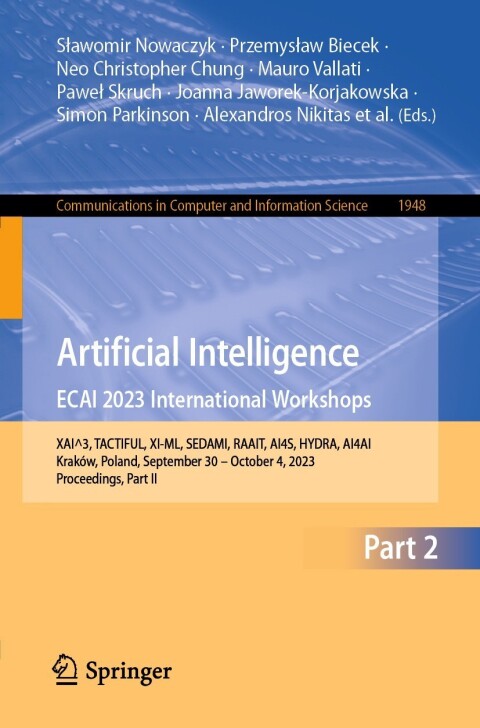 Cover image for book Artificial Intelligence. ECAI 2023 International Workshops