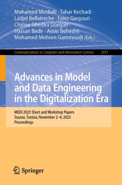 Cover image for book Advances in Model and Data Engineering in the Digitalization Era
