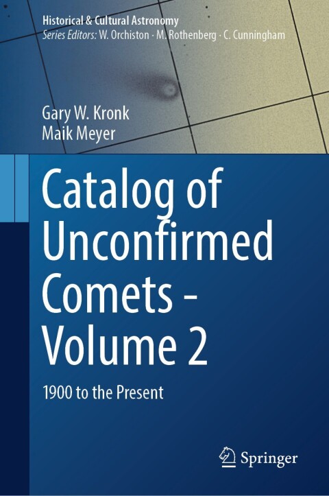 Cover image for book Catalog of Unconfirmed Comets - Volume 2