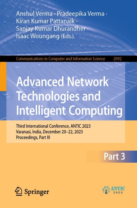 Cover image for book Advanced Network Technologies and Intelligent Computing