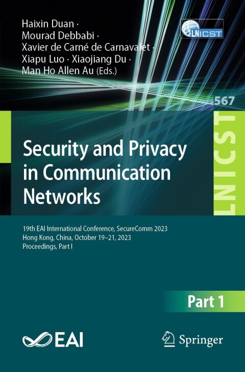 Cover image for book Security and Privacy in Communication Networks