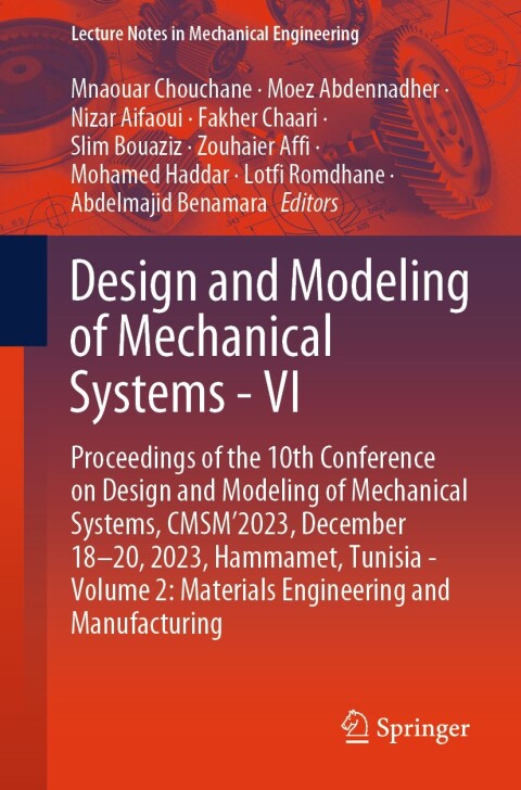 Cover image for book Design and Modeling of Mechanical Systems - VI