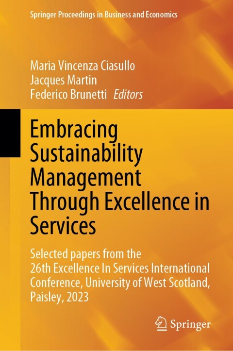 Cover image for book Embracing Sustainability Management Through Excellence in Services