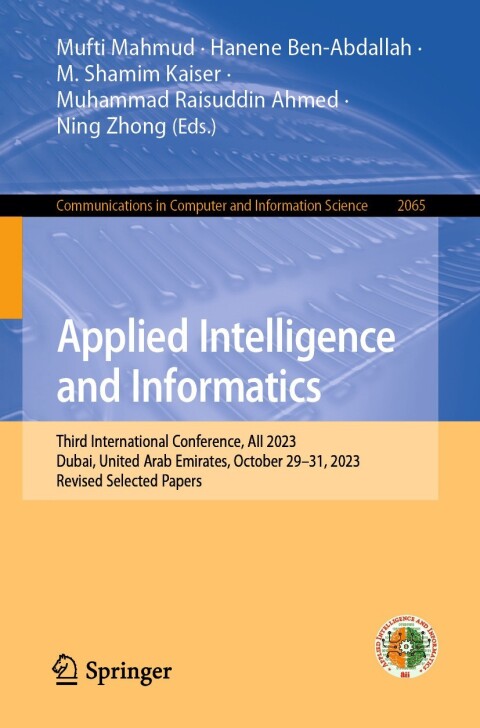 Cover image for book Applied Intelligence and Informatics