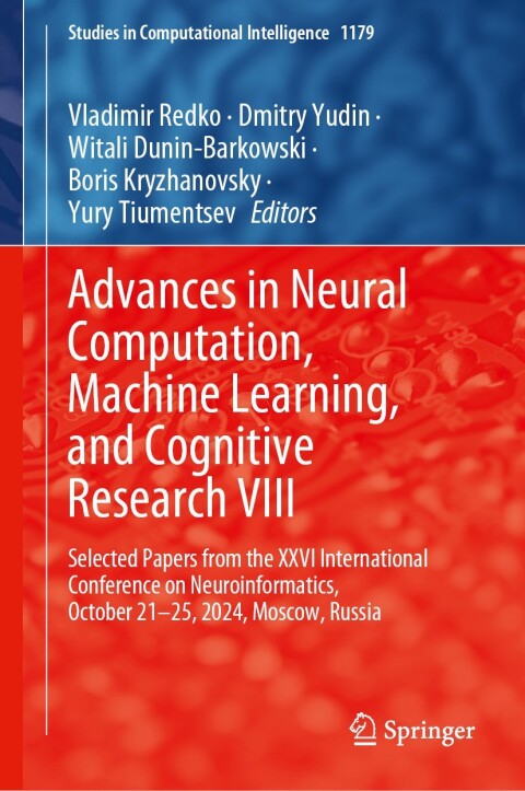 Cover image for book Advances in Neural Computation, Machine Learning, and Cognitive Research VIII