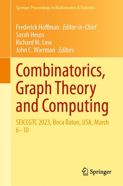 Cover image for book Combinatorics, Graph Theory and Computing