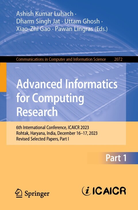 Cover image for book Advanced Informatics for Computing Research