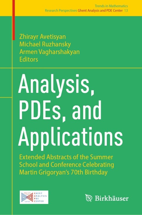 Cover image for book Analysis, PDEs, and Applications