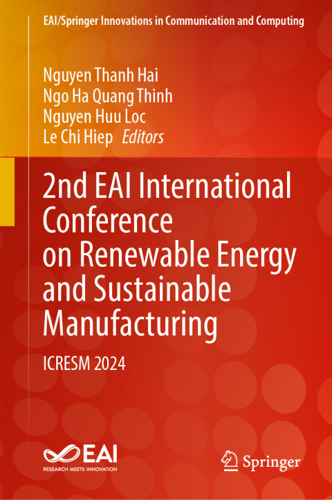 Cover image for book 2nd EAI International Conference on Renewable Energy and Sustainable Manufacturing
