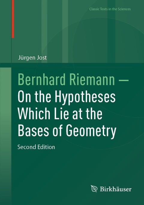 Cover image for book Bernhard Riemann — On the Hypotheses Which Lie at the Bases of Geometry