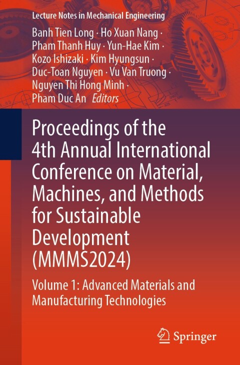 Cover image for book Proceedings of the 4th Annual International Conference on Material, Machines, and Methods for Sustainable Development (MMMS2024)