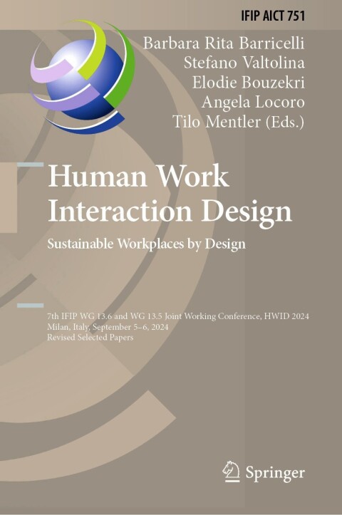 Cover image for book Human Work Interaction Design. Sustainable Workplaces by Design