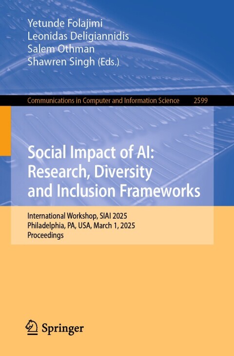 Cover image for book Social Impact of AI: Research, Diversity and Inclusion Frameworks