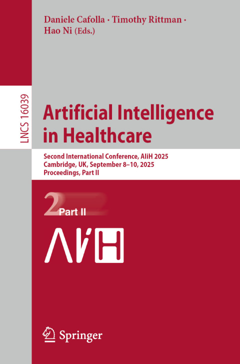 Cover image for book Artificial Intelligence in Healthcare