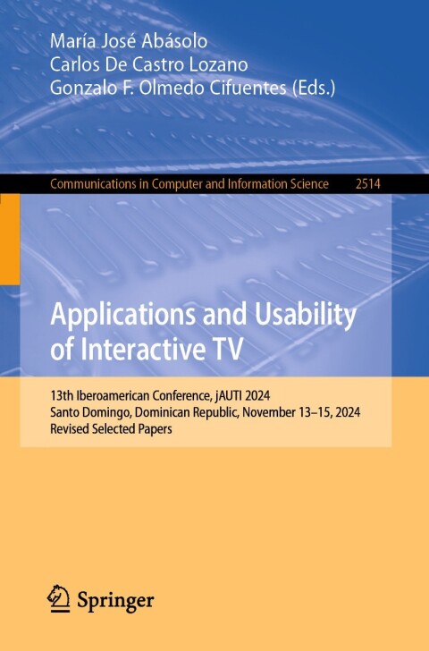 Cover image for book Applications and Usability of Interactive TV