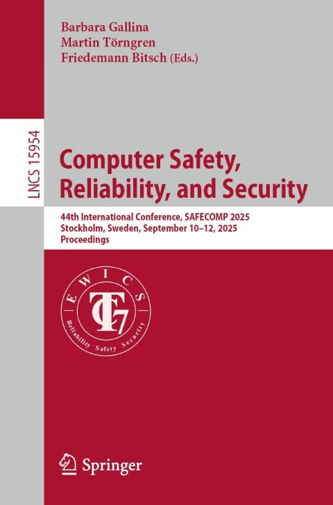 Cover image for book Computer Safety, Reliability, and Security