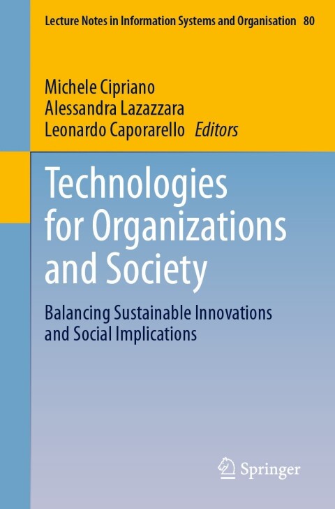 Cover image for book Technologies for Organizations and Society