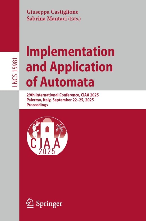 Cover image for book Implementation and Application of Automata