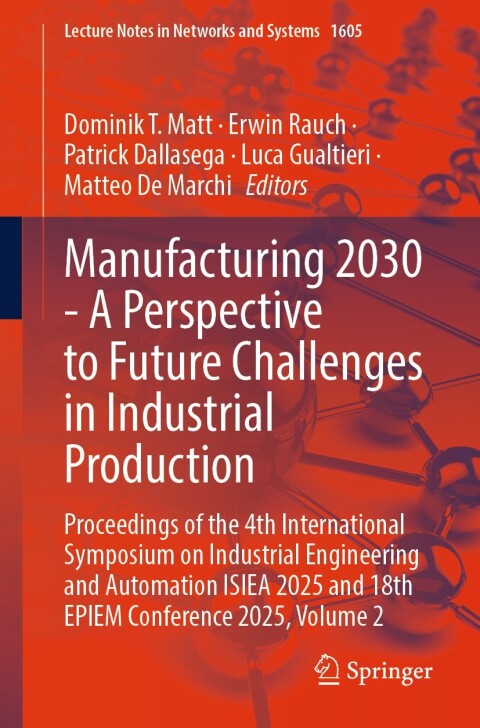 Cover image for book Manufacturing 2030 - A Perspective to Future Challenges in Industrial Production