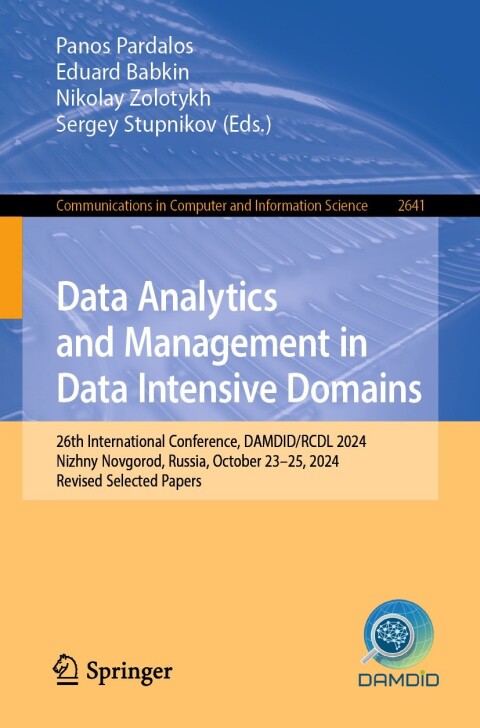 Cover image for book Data Analytics and Management in Data Intensive Domains