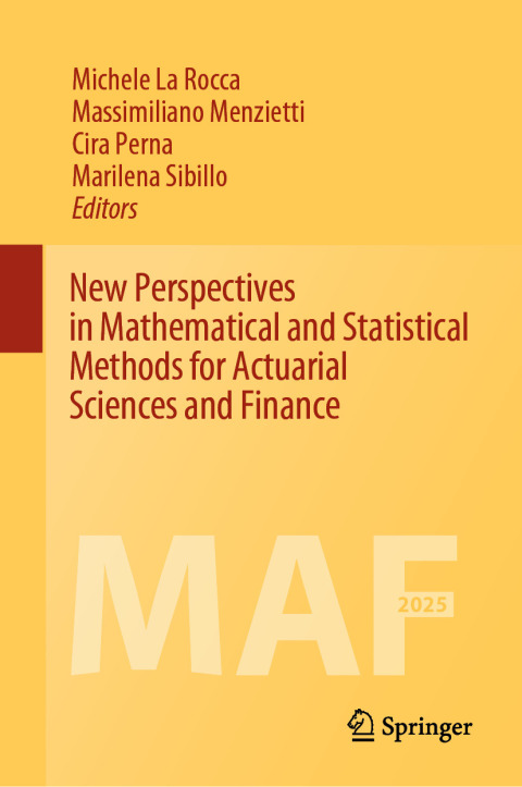 Cover image for book New Perspectives in Mathematical and Statistical Methods for Actuarial Sciences and Finance