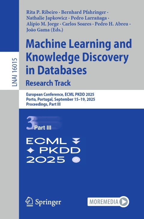 Cover image for book Machine Learning and Knowledge Discovery in Databases. Research Track