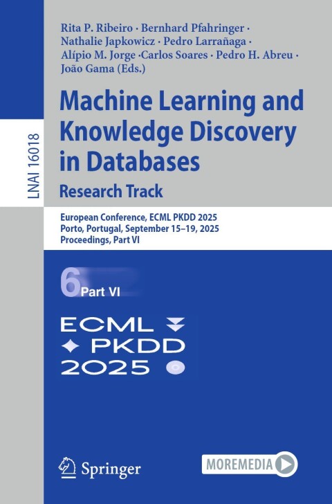 Cover image for book Machine Learning and Knowledge Discovery in Databases. Research Track