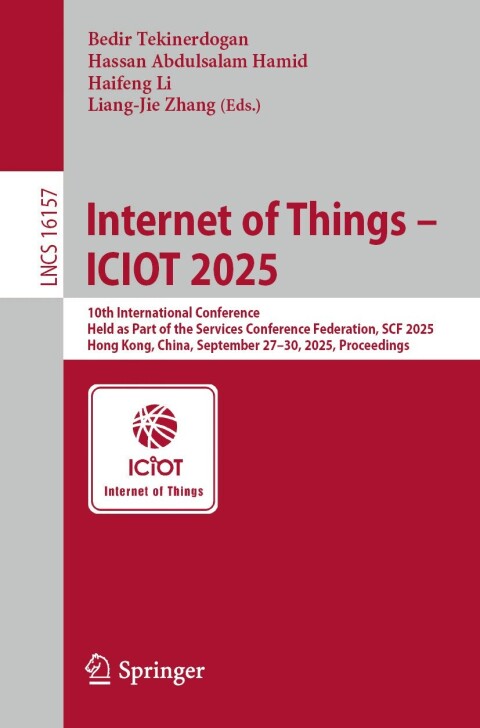 Cover image for book Internet of Things – ICIOT 2025