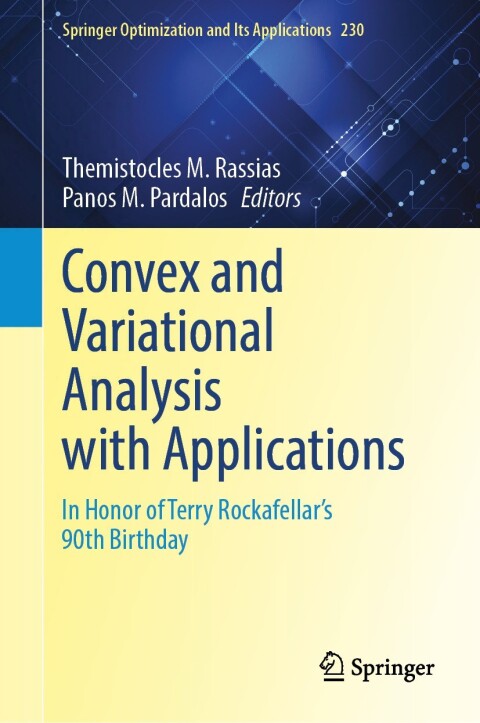 Cover image for book Convex and Variational Analysis with Applications