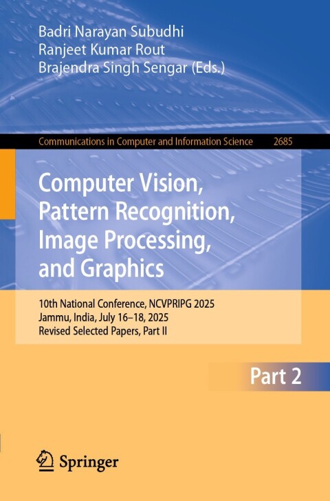 Cover image for book Computer Vision, Pattern Recognition, Image Processing, and Graphics